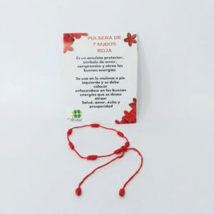 PULSERA DE LOS 7 NUDOS ROJA